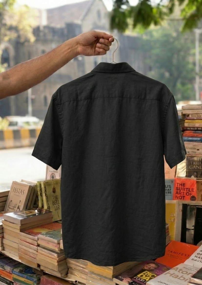 Midnight Drape-Unisex Oversized Shirt