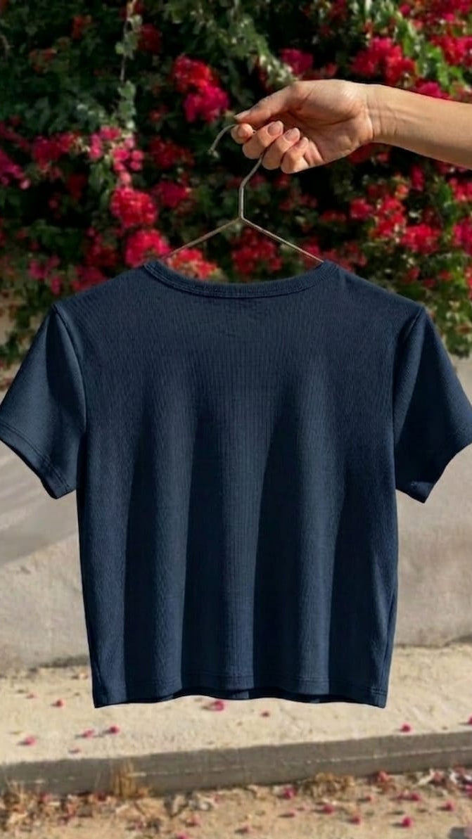 Greatness Wave Navy- Baby Tee