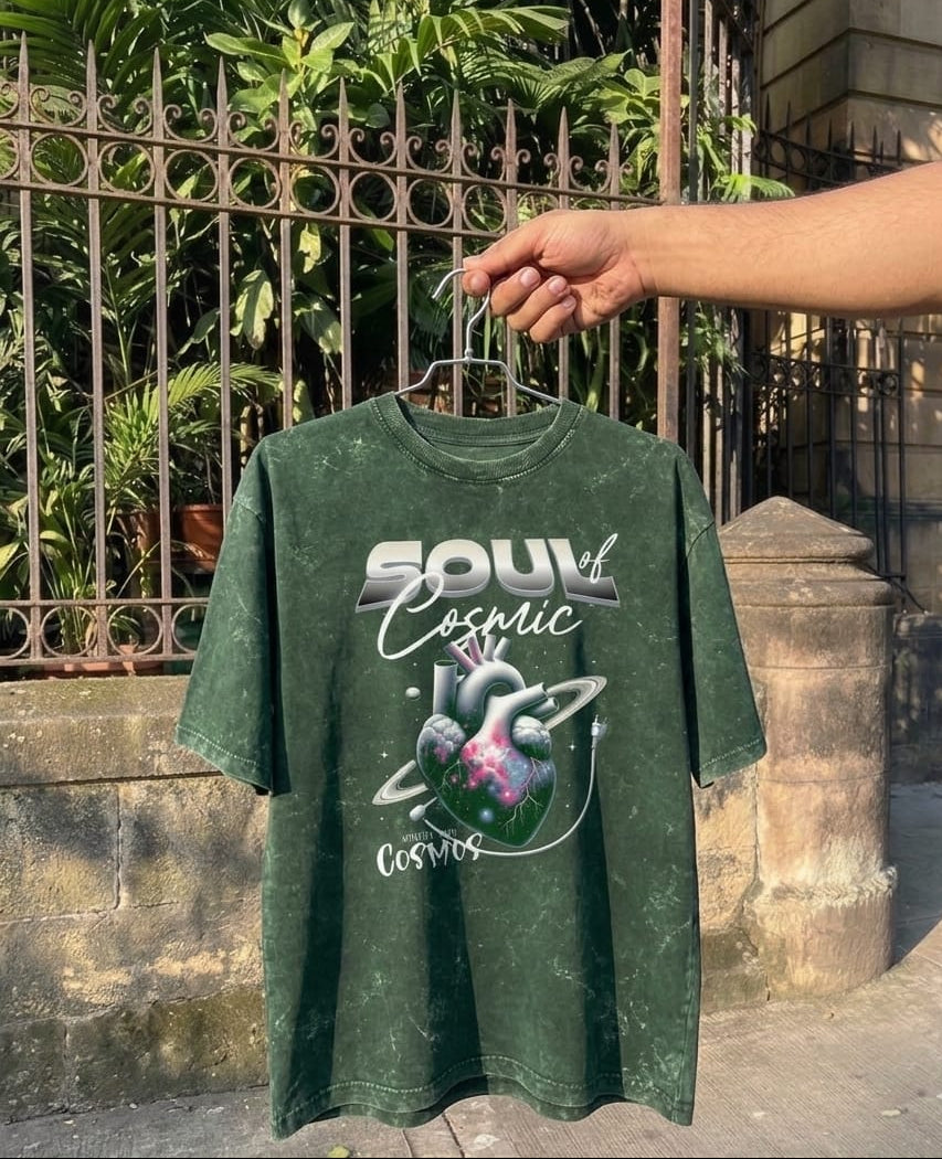 Soul Of Cosmic-Unisex Acid Washed Oversized Tee