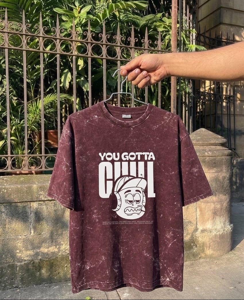 You Gotta Chill – Oversized Acid Wash T-Shirt (Unisex)